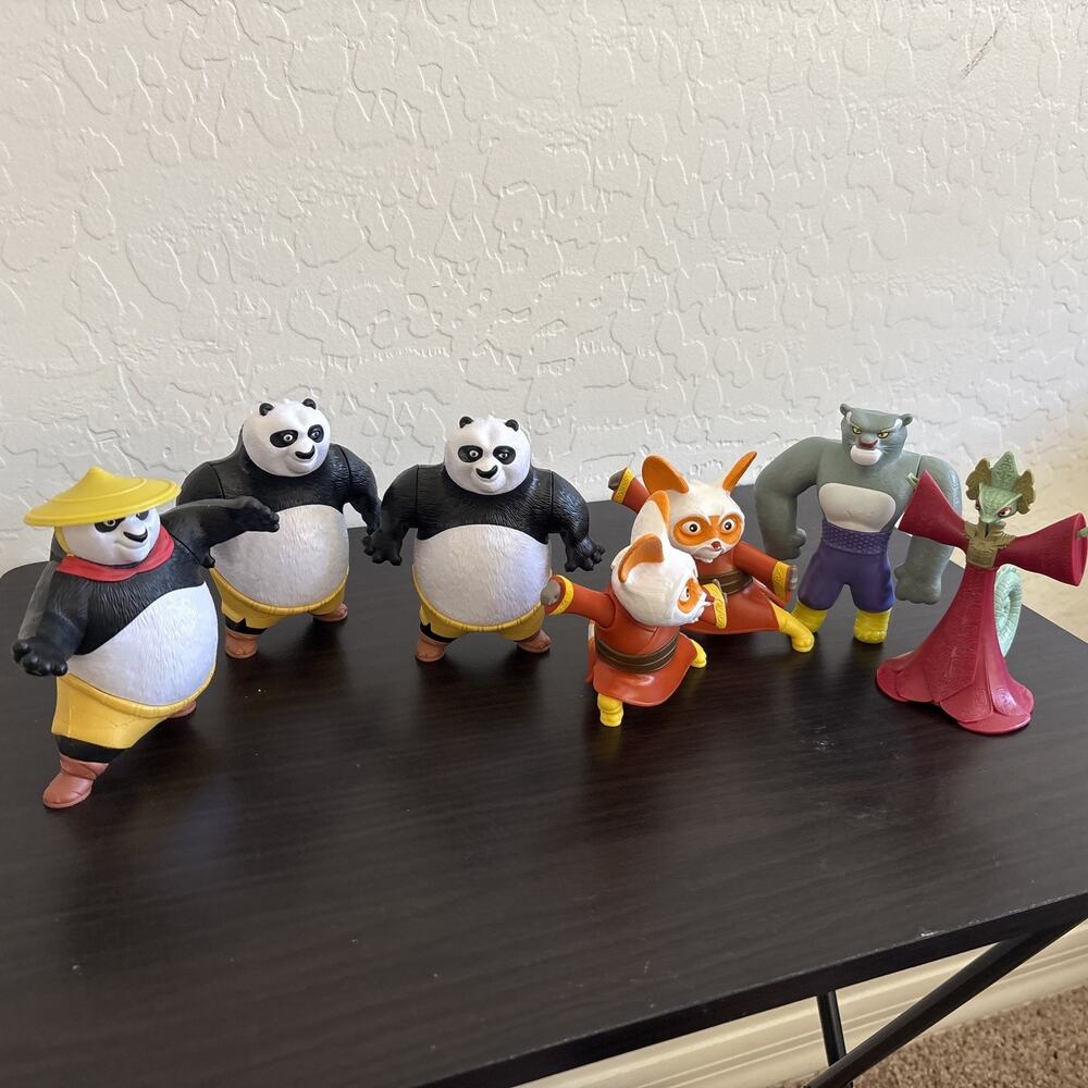 Kung Fu Panda 4 Burger King Toys 2024 - 7 Piece Lot